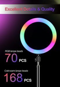 Diode électroluminescente de remplissage <span class=keywords><strong>RGB</strong></span> 10 13 14 18 21 pouces diode électroluminescente multicolore lumière annulaire souple mj26 <span class=keywords><strong>Mj33</strong></span> Mj45 Mj55 - Product Image 3