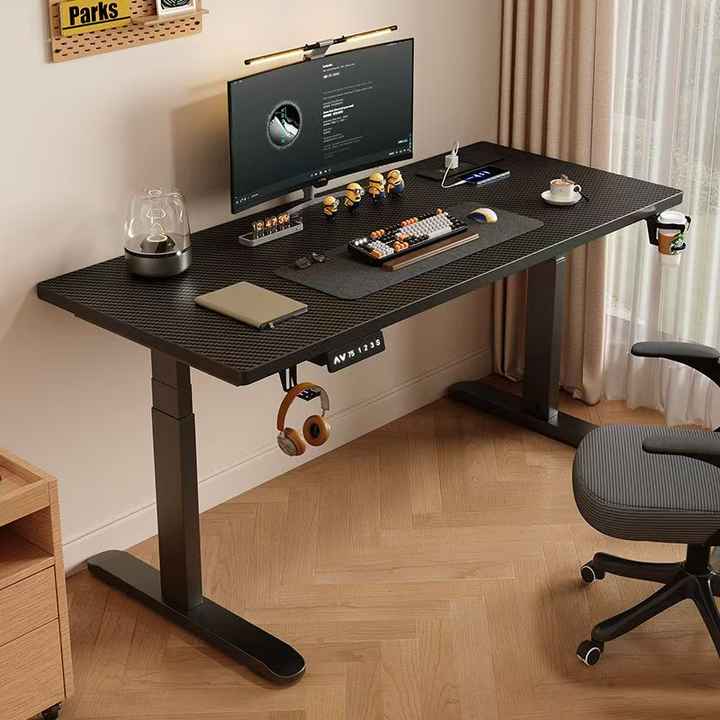 Intelligent Adjustable Solid Wood Electric Lifting Table for Home ...