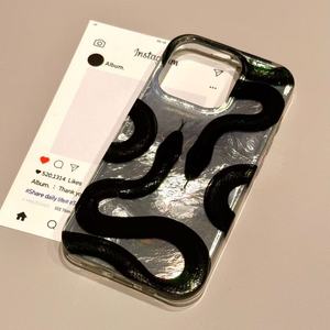 Nouvelle individualité noir serpent impression Laser étui de téléphone portable pour <span class=keywords><strong>iphone</strong></span> 16 Plus 17 Air Pro Max Coque antichoc Coque arrière - Product Image 5