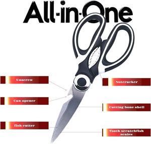 Tijeras de Cocina Multiusos Premium de Acero Inoxidable Resistente para Cortar Verduras, Huesos de Pollo, Pescado y Alimentos - Product Image 5