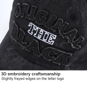 Wholesale Fashion Classic Outdoor Sun Protection Embroidered Washed Denim Unisex Baseball Cap Sports Caps Sun Hat for Women Men - Product Image 3