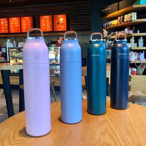 Taza termo de acero inoxidable de 500ML para agua de té con asa para hombres y mujeres, regalo de negocios - Product Image 1