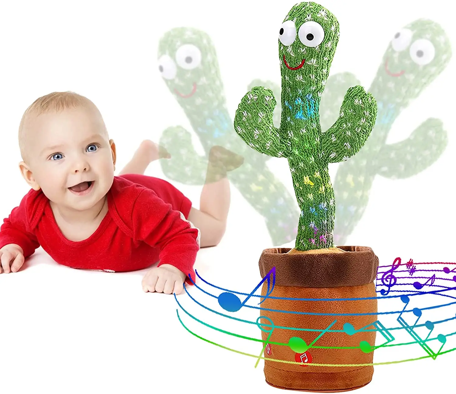 Cactus que graba y repite tus palabras, juguete de cactus parlante