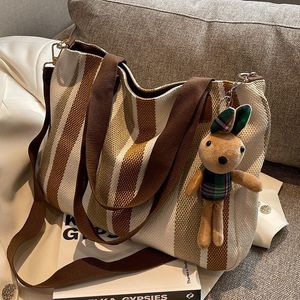 Nuevo Bolso de Hombro Moderno, Estilo Urbano, Gran Capacidad, Textura de Lona, Bolso Tote de Mano, Minimalista, Casual - Product Image 6