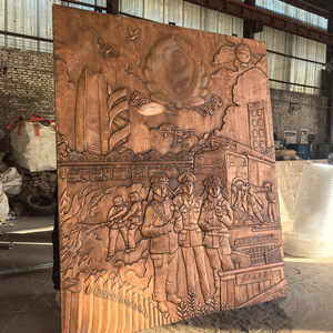 Mural de Pared en Relieve de Fibra de Vidrio, Diseño Rectangular Tradicional para Espacios Públicos - Product Image 3