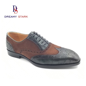 Handmade Unique Design High Quality Vintage Men's Leather <b>Shoes</b> Custom Logo High-end Sense <b>Comfort</b> Autumn Lace-up Wedding <b>Shoes</b> - Product Image 1