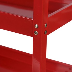 Three Tier Metal <b>Tool</b> <b>Cart</b> 50x40x30cm With Wheels For Garage Storage - Product Image 2