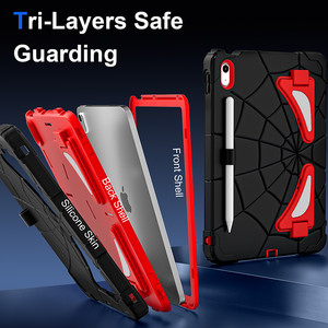 Funda Protectora de Silicona a Prueba de Golpes para Niños con Soporte Plegable para <span class=keywords><strong>iPad</strong></span> 10.ª Generación 10.9 2022 <span class=keywords><strong>A2696</strong></span> / 11.ª Generación A16 2025 A3354 - Product Image 3