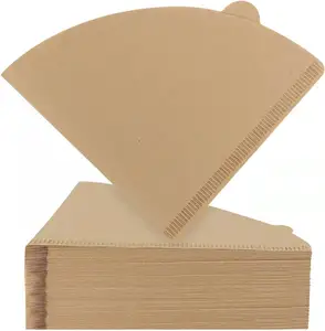 Coffee Filters Size 02 40 Count Cone Disposable Natural Paper Filter 2-4 Cup For Pour Over and Drip Coffee Maker