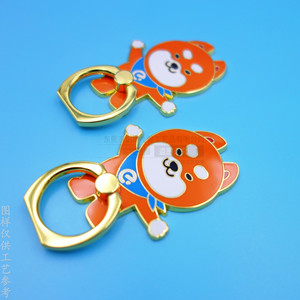 Cartoon Metal Dog Phone <b>Ring</b> Holder Zinc Alloy Gold Color Desktop Use Manual <b>Clip</b> General Applicable - Product Image 3