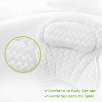 Offre Spéciale – Accessoire de Bain Universel 4D Ultra Confortable – Oreiller de Bain Antidérapant à Ventouses avec Support Corporel et Appui-tête