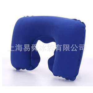 Nueva almohada inflable, almohada inflable flocada, almohada inflable en forma de U, almohada inflable de ocio al por mayor. - Product Image 4