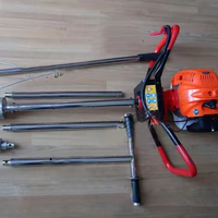 Sondeur de sol portable, tarière thermique à transmission par engrenages, kit léger d'échantillonnage du sol pour l'agriculture, garantie 1 an