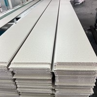Panel de Techo de PVC de Dos Ranuras a Precio de Fábrica, Fácil de Instalar, Panel de Techo Interior de PVC para Sala de Estar y Dormitorio