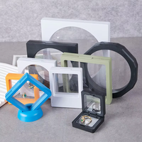 Boîte de rangement transparente anti-poussière à clipser avec film PE PP et cadre suspendu, boîte cadeau