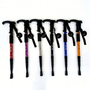 Bâtons de randonnée en alliage d'aluminium légers, réglables en hauteur, à 3 articulations, pointes en aluminium, multifonctionnels, pour le camping en plein air, la montagne - Product Image 1