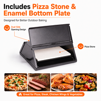 Four à pizza portable et pliable avec pierre à pizza, boîte de cuisson à pizza en métal thermolaqué haute température