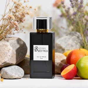 Leere Hohe Dicke 30ml 50ml 100ml Schwarze Rosa Luxus-Parfüm Nachfüllbare Parfümflasche mit Edlen Verschlüssen - Product Image 3