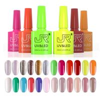 Vernis à ongles en gel UV et LED de 10 ml, marque OEM JR, 50 couleurs, flacon coloré, bonne qualité, ensemble de vernis à ongles en gel sur mesure