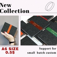 Fournitures de bureau A5 A6 journal ECO design personnalisé bloc-notes en cuir Pu A4 B5 impression couverture souple feutre tissu agenda carnet de réunion
