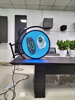 Affichage LED circulaire double face P2.5 pour extérieur, étanche IP65, 3840Hz, programmable, écran rond pour publicité de logo d'ascenseur
