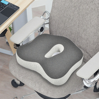 Coussin de siège orthopédique en mousse à mémoire de forme de coccyx à rebond lent doux et confortable pour fauteuil roulant de chaise de voiture
