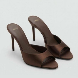 M*G 113 Sandali con Tacco a Punta <span class=keywords><strong>per</strong></span> <span class=keywords><strong>Donna</strong></span>, <span class=keywords><strong>Ciabatte</strong></span> Eleganti con Tacco Morbido, Infradito alla Moda Marroni con Tacco Alto, Vendita all'Ingrosso - Product Image 4