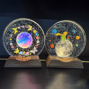 Groothandel Driedimensionale 3d Intern In Kleur Gedrukte Lichtgevende Ruimtevaart Kristallen Ornamenten Nieuwe Grensoverschrijdende Glasgravure - Product Image 4