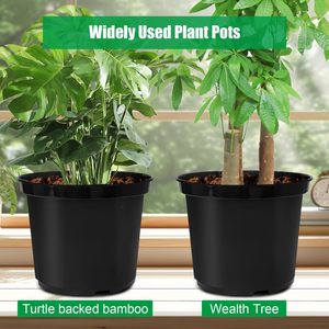 Pots de pépinière en plastique souple épaissi de haute qualité, écologiques, durables, pour l'intérieur et l'extérieur, avec trous, pour semis, fleurs, maison, jardin - Product Image 5