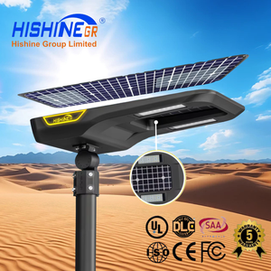 Lampe de rue LED solaire Hishine IP66, éclairage extérieur toute la nuit, contrôle <span class=keywords><strong>autonome</strong></span>, projet commercial, lampe pour routes publiques - Product Image 1