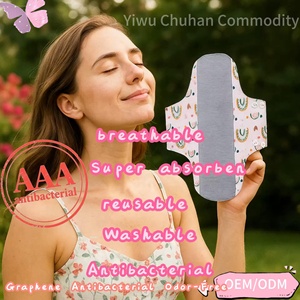 7pc ensemble graphène antibactérien femme tampon menstruel réutilisable post-partum serviette hygiénique lavable pour l'incontinence - Product Image 3