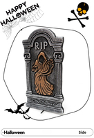 Décoration d'Halloween Gothique pour Fête à Thème Maison Hantée : Tombe, Cimetière et Grim Reaper