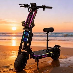 Scooter Eléctrico Geofought G14 72V 15000W 10000W con Doble Motor, 100Ah de Largo Alcance, Llantas Todoterreno de 14 Pulgadas, Asiento y Señales de Giro - Product Image 1