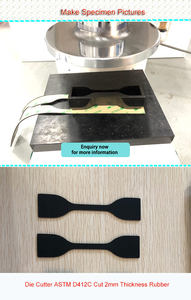 Automatische pneumatische monsterpers voor haltermonsters, pneumatische rubberen monster-snijder, haltermatrijs voor trekproefmonsters. - Product Image 3