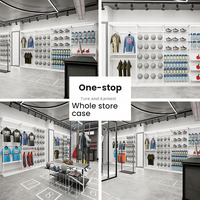 Étagères de présentation pour magasin de chaussures de sport, présentoir mural en métal pour vêtements et chaussures