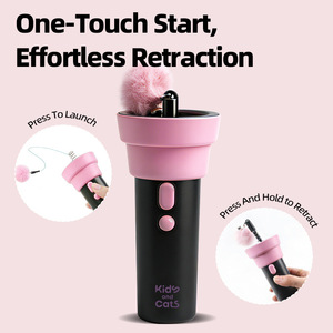 Giocattolo Elettrico per Gatti con <span class=keywords><strong>Lancio</strong></span> a Un Tocco e Funzione di Rimbalzo, Bacchetta Interattiva a Risparmio Energetico per Gatti - Modello I70 - Product Image 4