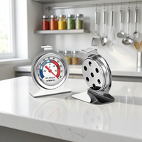 Termometer Oven Rumah Tangga Dial Baja Tahan Karat Tahan Air Tidak Memerlukan Listrik Rentang Suhu Tinggi (150-600F) Dapur