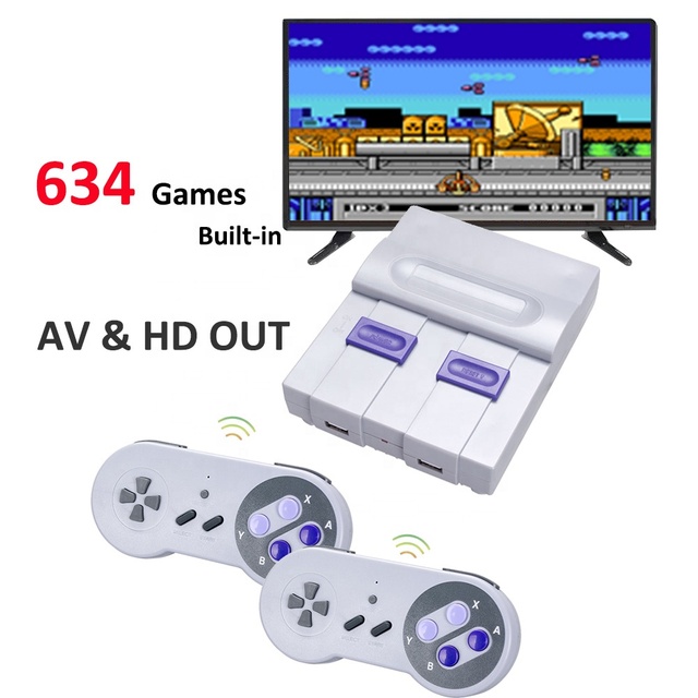 Retro TV Game Console 8 Bit 16 Bit HD Video Game Console With 634 Classic Games With Wireless Controller Mini Gaming Consola