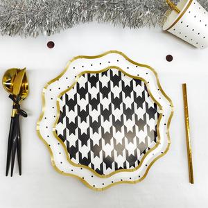 ชุดอุปกรณ์จัดงานวันเกิดธีมรถแข่ง DAMAI สีดำขาว ของใช้สำหรับงานเลี้ยงแบบใช้แล้วทิ้ง คุณภาพพรีเมียม แก้วกระดาษ ผ้าเช็ดปาก จาน - Product Image 4