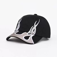 Gorra de Béisbol Personalizada Estilo Y2K, con Estampado Argyle, Bordado Gótico de Llamas, Gorra Deportiva Hip Hop, Servicio OEM al por Mayor