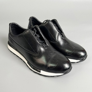 Genuine <b>Leather</b> Men's Full-Grain <b>Leather</b> Dress Shoes Oxfords British Style All-Season Casual <b>Sneaker</b> Original Comfort Design - Product Image 1