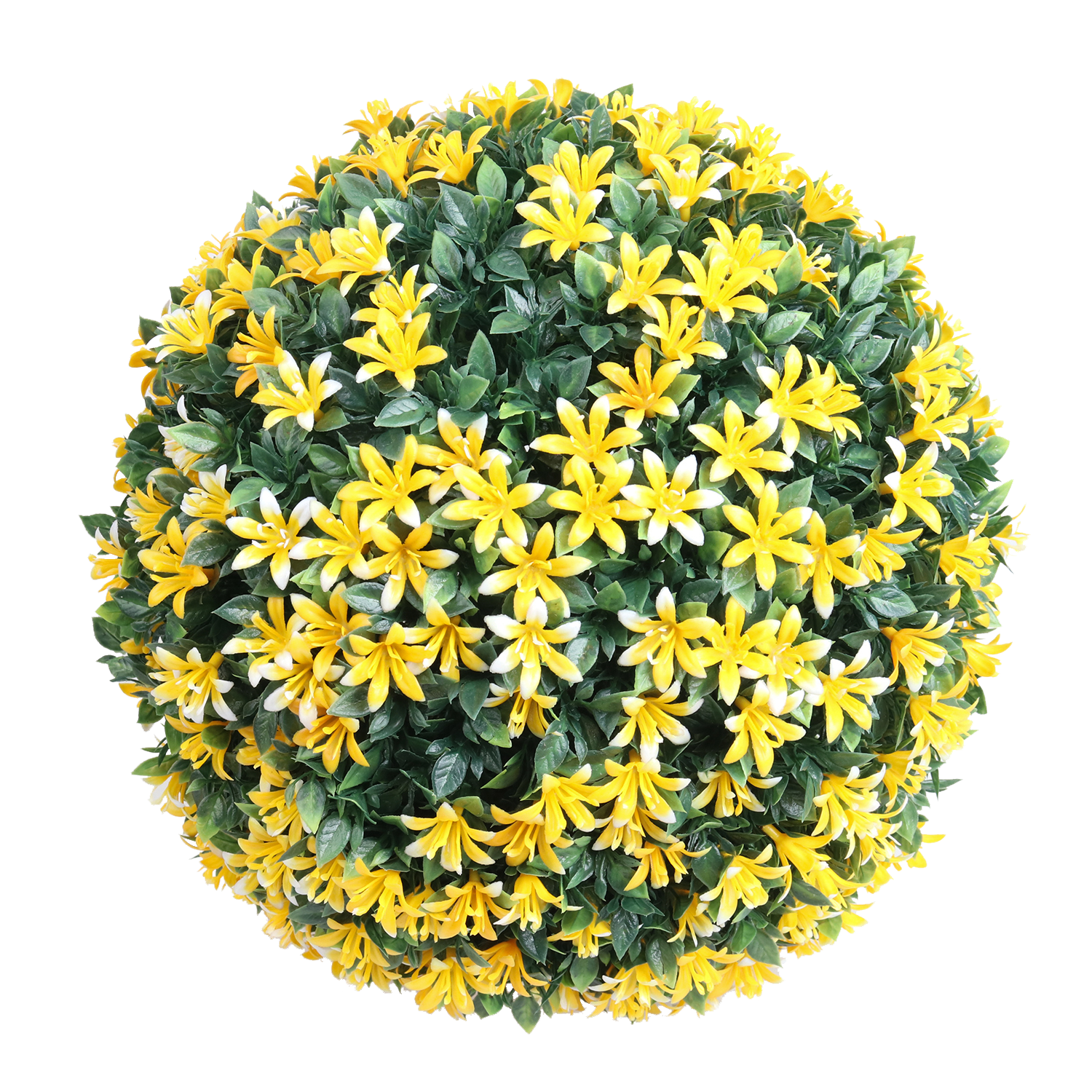 Boule de topiaire artificielle jaune