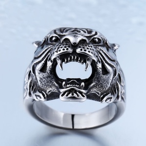 Anillo de Hip Hop Personalizado de Moda, en Forma de Tigre, de Acero Inoxidable 316L, Nuevo - Product Image 4
