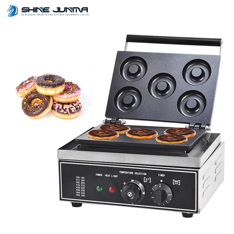 Antihaft 5 Löcher Kleine Waffel Donut Elektrische kommerzielle Donut Maschine Donut herstellungs maschinen Mini Donut Maker Maschine