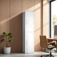 Armoire moderne en acier durable à 3 portes, verrouillable, écologique, gain de place, grande capacité pour salon et école