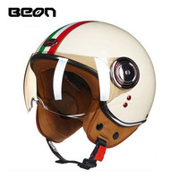 Casque de moto rétro en ABS unisexe, demi-casque toutes saisons pour scooters électriques, certifications européennes 3C