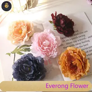 Seda Peônia Cabeças De Flor Artificial Diy Casamento Backdrop Peônia Queimado Laranja Flores Painel De Flores Artificiales Decoração