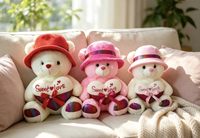 Cadeau de la Saint-Valentin, ours en peluche personnalisé, doux et câlin