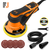 Lijadora Orbital Aleatoria Eléctrica Profesional de 6 Pulgadas (150 mm) sin Escobillas, 350 W, Velocidad Variable, para Pulir Automóviles