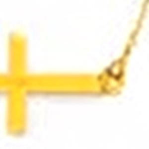 Collana con croce in acciaio inossidabile placcata oro, ciondolo minimalista con catena per donna, da indossare tutti i giorni - Product Image 5